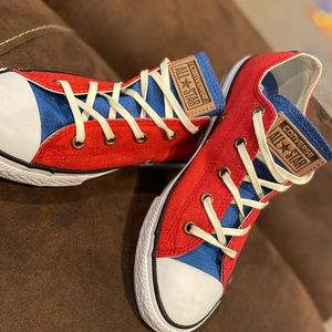 Converse red/white/ blue, size 3